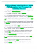 FF2 Final Exam 2024&sol;2025 Study Guide  IFSTA Questions and Answers with  Complete Solution 