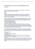 NCE Practice Test Latest Exam 2024 Questions and  Answers