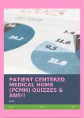 PATIENT CENTERED MEDICAL HOME &lpar;PCMH&rpar; QUIZZES & ANS&excl;&excl;