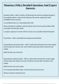 Monetary Policy Detailed Questions And Expert Answers