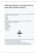 MedSurg Final Exam- Oncology Self Test exam with complete solutions&period;