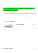  RN Comprehensive 2016&sol;2021 new questions and answers solution 