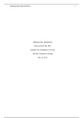 NUR 515 Milestone One&colon; Introduction Rebecca Wolf&comma; RN&comma; BSN Southern New Hampshire University
