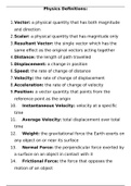 IEB physics paper 1 ALL DEFINITIONS summarised