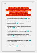 OTFIT Certification Exam Questions with Correct Verified Answers Latest Update &lpar;2024&sol;2025&rpar; Guaranteed Pass