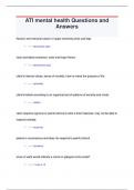 ATI Mental Health Proctored Exam Review Questions & Correct Answers&sol; Graded A&plus;