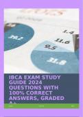 IBCA EXAM STUDY GUIDE 2024 QUESTIONS WITH 100&percnt; CORRECT ANSWERS&comma; GRADED A&plus;