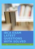 IBCA EXAM LATEST QUESTIONS WITH SOLVED SOLUTIONS&excl;&excl;&excl;