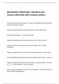 Biochemistry USMLE Step 1 Questions and Answers 2024&sol;2025 with complete solution&period;