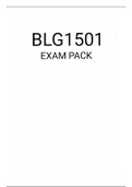 BLG1501 EXAM PACK 2021