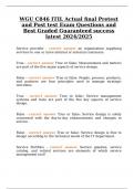 WGU C846 ITIL Actual final Pretest and Post test Exam Questions and Best Graded Guaranteed success latest 2024&sol;2025