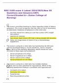 NSG 3100 exam 4 Latest 2024&sol;2025&semi;New 50 Questions and Answers&sol;100&percnt; Correct&sol;Graded A&plus;&period;&lpar;Galen College of Nursing&rpar;