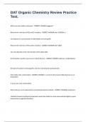 DAT Organic Chemistry Review Practice Test&period;