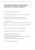 DAT GChem Section 7 Study Exam Questions Correctly Answered&period;