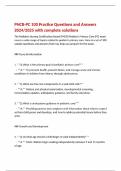 PNCB-PC 100 Practice Questions and Answers 2024&sol;2025 with complete solutions