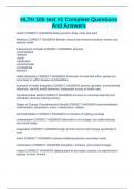 HLTH 105 test &num;1 Complete Questions And Answers