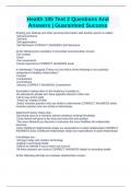 Health 105 Test 2 Questions And Answers &vert; Guaranteed Success