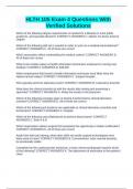 HLTH 105 Exam 4 Questions With Verified Solutions