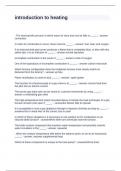 introduction to heating Questions and Answers Graded A&plus;