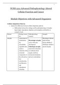  NURS 5315 Advanced Pathophysiology Altered Cellular Function and Cancer |  Module Objectives with Advanced Organizers 