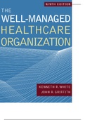 TEST BANK_The_Well_Managed_Healthcare_Organization_9th_Edition_by_Griffith | The_Well_Managed_Healthcare_Organization_9th_Edition