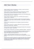 CSC Test 1 Review Questions with Solutions