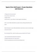 Sports First Aid Exam 2 Exam Questions and Answers&period;