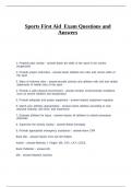 Sports First Aid Exam Questions and Answers&period;