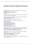 sport first aid exam 1 Questions and Answers&period;