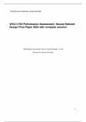 WGU C700 Performance Assessment&colon; Secure Network Design Final Paper 2024 with complete solution