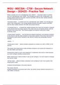 WGU - MSCSIA - C700 - Secure Network Design &ndash; 2024&sol;25 - Practice Test