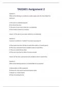 TAX2601 Assignment 2 &lpar;COMPLETE ANSWERS&rpar; Semester 2 2025 - DUE 30 August 2025