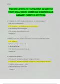WGU C961 ETHICS IN TECHNOLOGY SUGGESTED STUDY EXAM STUDY MATERIALS QUESTION AND ANSWERS &lpar;VERIFIED ANSWERS&rpar;