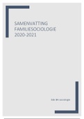 Samenvatting  Familiesociologie 2020-2021