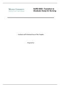 NURS 6003&colon; Academic Success and Professional Development Plan Part 4&colon; Research Analysis WEEK 7