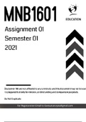 MNB1601 ASSIGNMENT 1 SEMESTER 1 2021