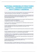 MATERNAL NEWBORN ATI PROCTORED EXAM QUESTIONS WITH CORRECT ANSWERS