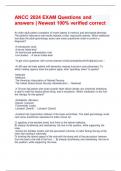 ANCC 2024 EXAM Questions and answers &vert; Newest 100&percnt; verified correct