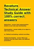 Revature Technical Interview Study Guide with 100- correct answers&period;