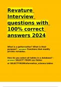 Revature Interview questions with 100- correct answers 2024