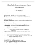 NR 351 Week 3 Exam with answers - Wagner College (A grade) | NR351 Week 3 Exam with answers - A grade