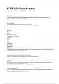 PLTW CEA Exam Practice Questions and Answers &lpar;100&percnt; Verified by Expert&rpar; Rated A&plus;
