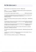 PLTW CEA Unit 3 Questions and Answers &lpar;100&percnt; Verified by Expert&rpar; Rated A&plus;