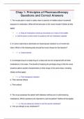 Chap 1&colon; Principles of Pharmacotherapy Questions and Correct Answers