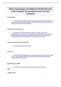 Davis Advantage for Maternal-Child Nursing  Care Chapter 28 Questions and Correct  Answers