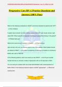 Progressive Care RN A Practice Questions and Answers &lpar;100&percnt; Pass&rpar;