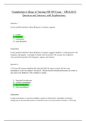 Chamberlain College of Nursing NR 509 Exam &ndash; UROLOGY Question and Answers with Explanations&period;&lpar;LATEST UPDATE&rpar;