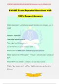 PMHNP Exam Reported Questions with 100&percnt; Correct Answers