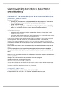 Samenvatting Basisboek duurzame ontwikkeling hoofdstuk 1-8 