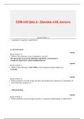 EDR 610 Quiz 6 - Question with Answers